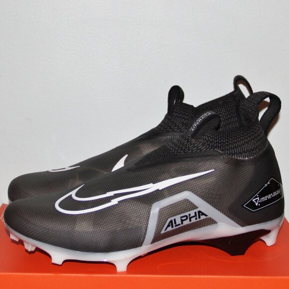 Nike Alpha Menace Elite 3 Football Cleats Mens 14 Black Grey White - Picture 2 of 6